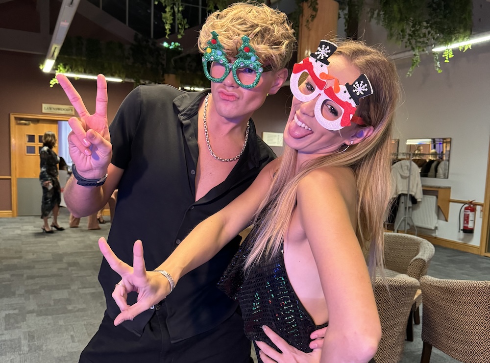 Evening wedding party at Weetwood Hall