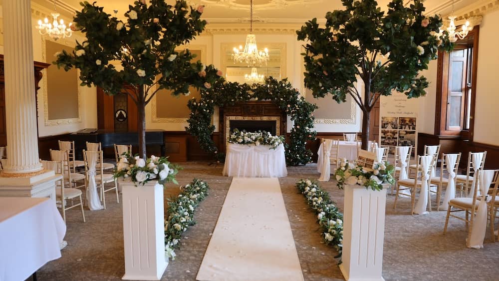 Wortley Hall country house wedding venue ceremony room